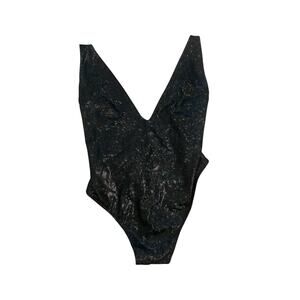 Women L Sea Dragon Studio Holographic Shimmer Festival Bodysuit Rave Dance